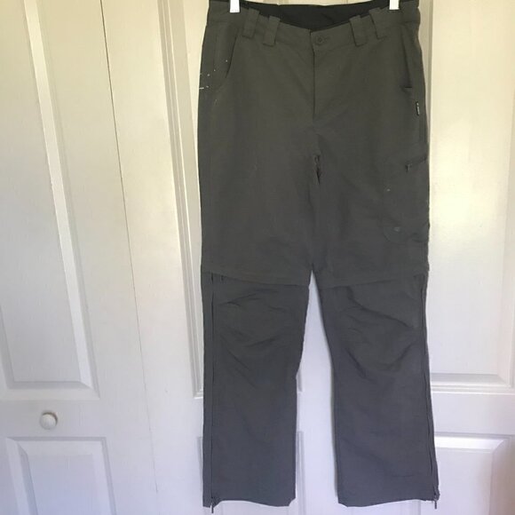 K-Way Technical Design gray convertible hiking pants w/zip off legs, size 8 - Picture 1 of 10